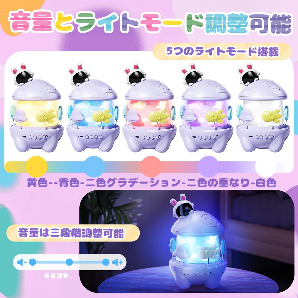 Skirfy Planetarium for Home Indoor Planetarium with 24 Projection Night Remote Nursing 50 Music 5 Light Adjustable 60 Minute 360 Degree USB Creates