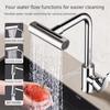 Hot Cold Single Hole Waterfall Kitchen Faucet 360°Rotating Sink Splash-proof Faucet  for Home