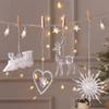 Snowflake Icicle Drop Ornaments Crystal Christmas Tree Transparent Decoration Pendant Christmas Home Decoration Navidad 2023