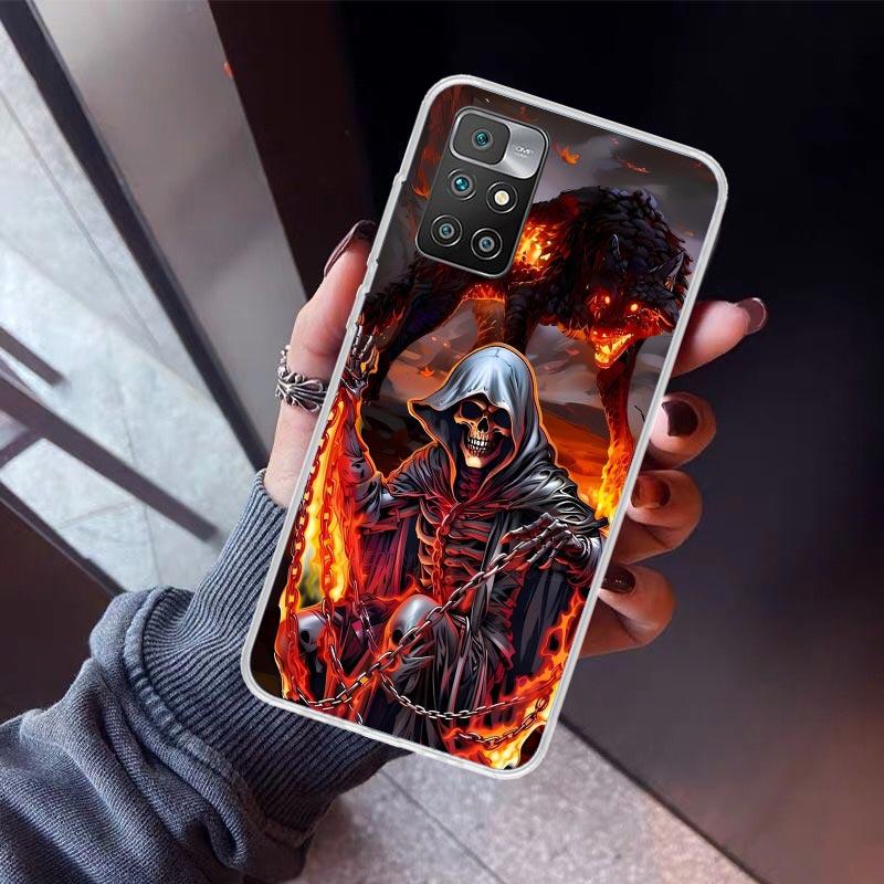 Death Grim Reaper Skull Scythe Phone Case For Xiaomi Redmi Note 15 14 14S 13 12S 12 Pro Plus 11S 11 10S 10 4G Cover 11E 11T 5G P