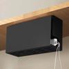 Foxeot Cable Box, Steel Tap Storage Box, Magnetic Clamp Type, Cord Organizer, Cable Storage, Wire Concealer, with Cover, Black, 32cm Length