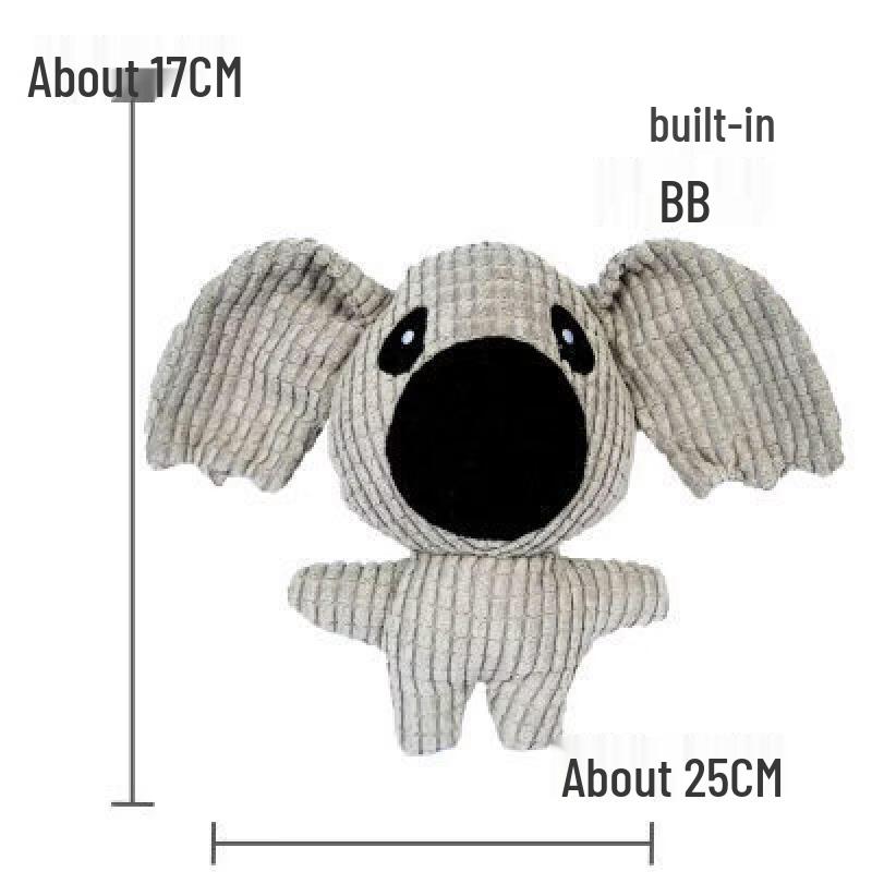 Cartoon Koala Squeaky Chew Toy with Rope