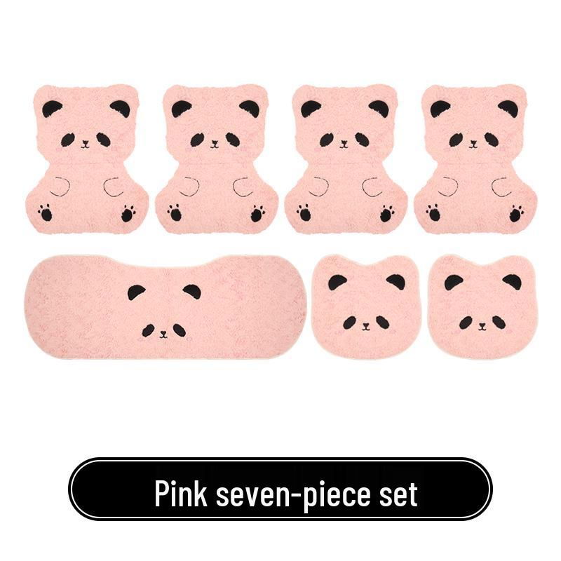 Panda Winter Plush Car Seat Cushion for Toyota bZ3, Corolla, RAV4, Rongfang, bZ5