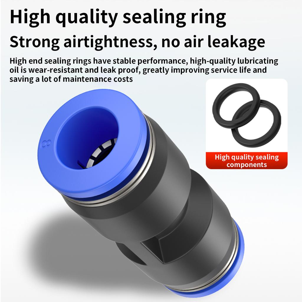 Pneumatic Fittings Fitting Plastic Connector Reducing Joint PU PG for Air Water Hose Tube Push In Straight Gas Quick Connection