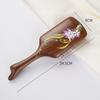 Golden Silk Sandalwood Air Cushion Comb with Lilac Design