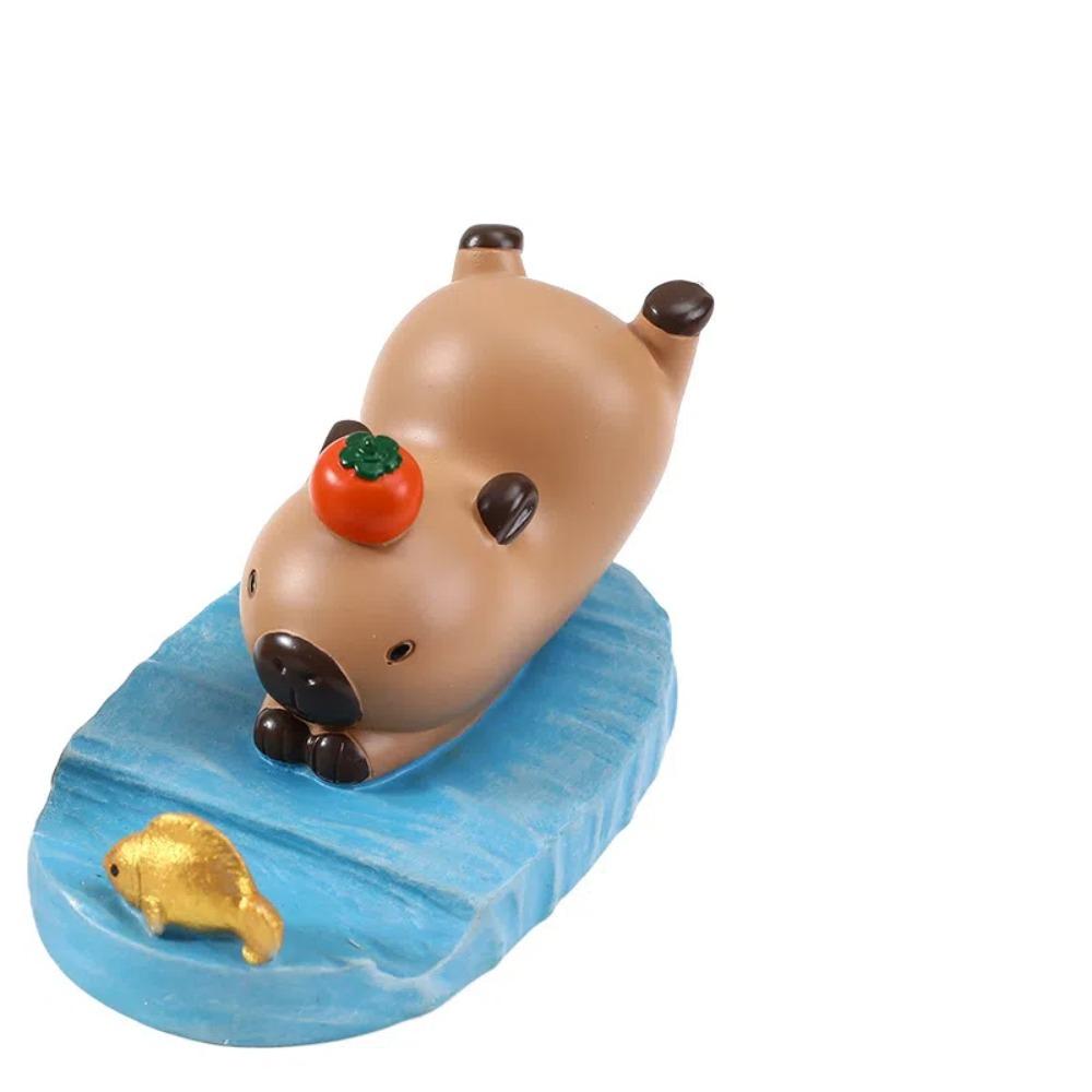 Support Capybara Mobile Phone Stand Figure Model Capybara Cell Phone Bracket  Small Gifts