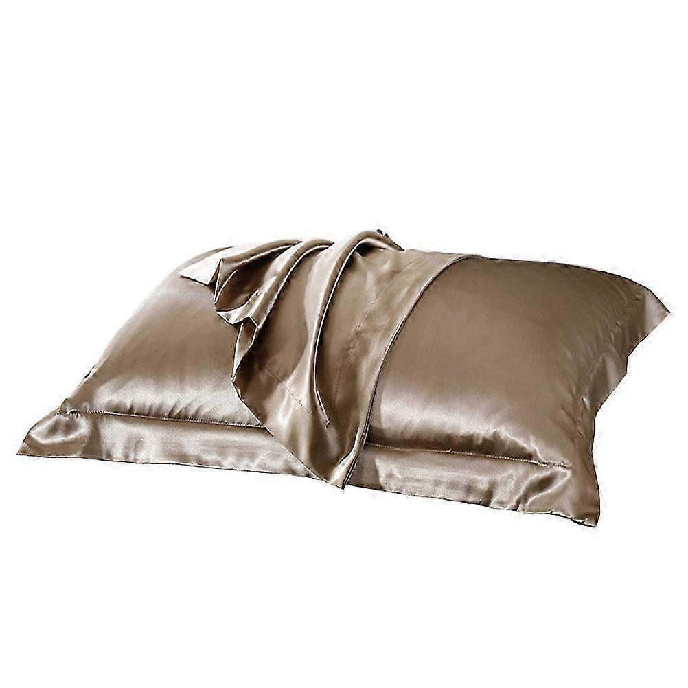 Silk Pillow Case Luxurious Ice Silk Pillow Covers Plain Color Soft Smooth Home Decor