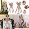 Charming New Fabric Bow For Christmas Tree Decoration In Berry Holiday Style