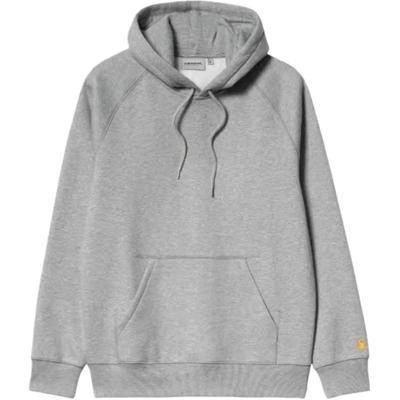 Solid Color Drawstring Hooded Long Sleeve Sweatshirt Men Sweatshirts Gray I033661-00M-XX