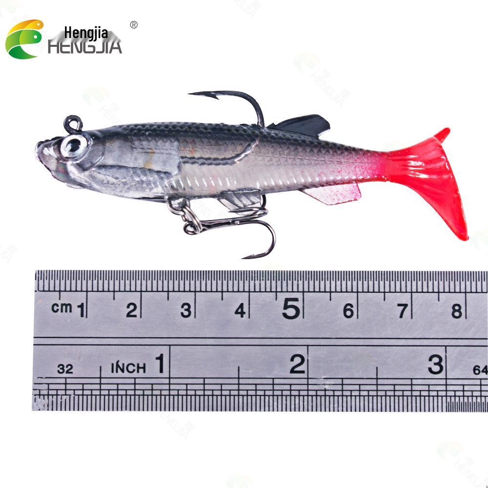 T-Schwanz 8CM Weichköder für Eis- und Felsangeln - Künstlicher Bleikopf-Köder für Bassangler