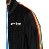 Palm Angels PA Rainbow Chenille Track Jacket Black Men Outerwear PMBD001F21FAB0081001