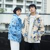 MLB New York Yankees Cashew Flower Windproof Warm Loose Plush Jacket Unisex Jacket Light-Beige 3AFDI0126-50BGS