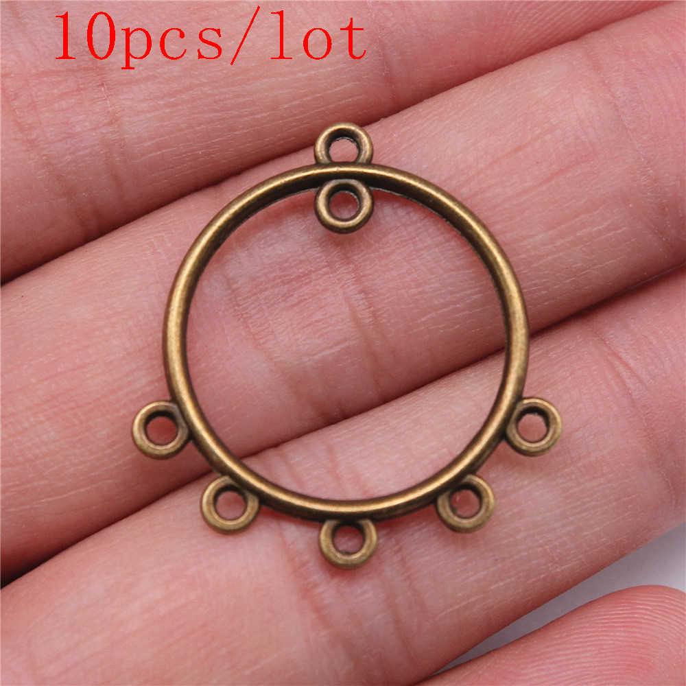 Round Perforated Earring Connectors Components Jewellery Making Supplies Art Crafts Diy Make Accessories