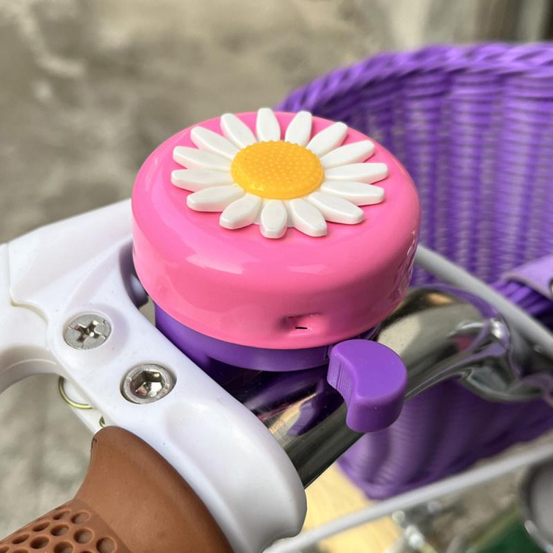 Dziecięcy zabawny dzwonek rowerowy Rożki Rowerowy Kwiat Stokrotki Dziecięcy Dziewczęcy Pierścień bezpieczeństwa na kierownicę Alarm Wielokolorowy dzwonek rowerowy