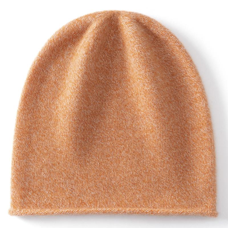 New% Pure Cashmere Hat Autumn and Winter Men's and Women's Pullover Ear Protection Knitted Headgear
