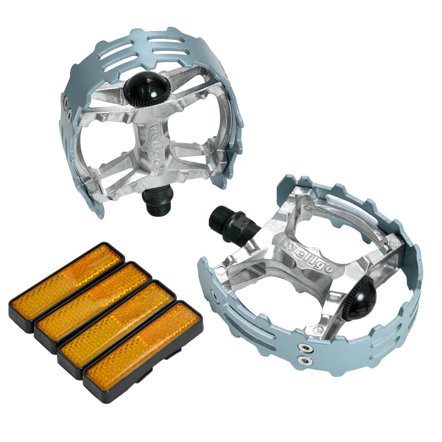 

Wellgo Old school BMX MTB Bear Trap Bicycle WE2970 XC-II 9/16 Pedals, Gray,