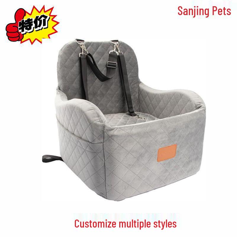 Pet Car Travel Dog & Cat Bed: Winter-Ready, Detachable, Washable, and Safe for Small Pets