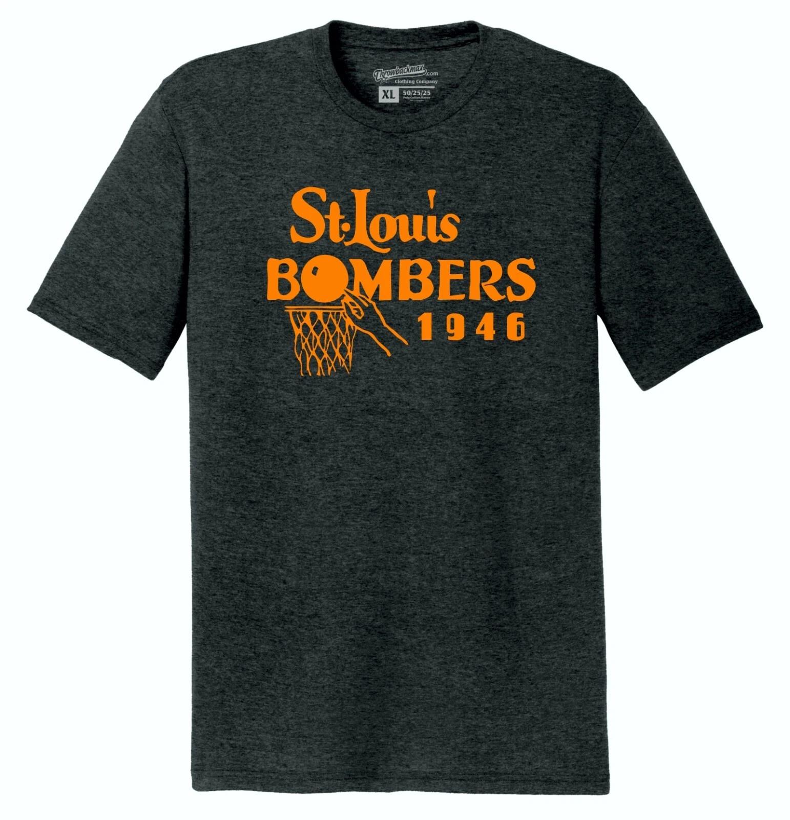 St. Louis Bombers 1946 Logo Basketball TRI-BLEND Tee Shirt L