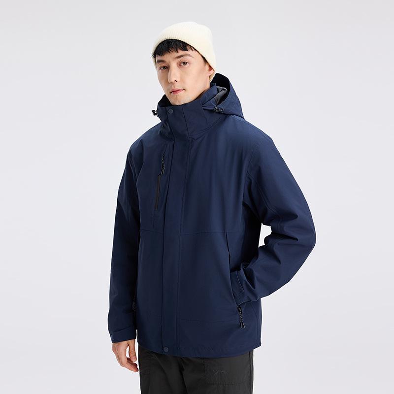 Premium 3-in-1 Outdoor Shell Jacket - Corporate Logo, Windproof, Waterproof, Ideal for Hiking and Mountaineering.