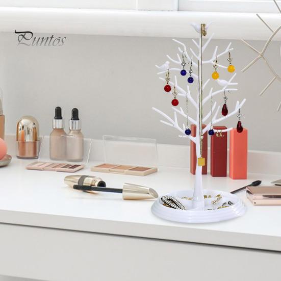 Jewelry Stand Organizer Tree Shape Design Tangle-Free Detachable Stable Base Earring Hanger Necklace Holder
