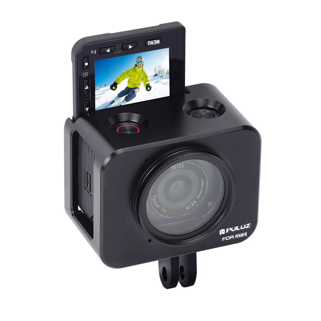 

Захисний корпус PULUZ для Sony RX0 II з захисною кліткою з алюмінієвого сплаву, 37-мм УФ-фільтр для об єктива, кришка об єктива, об єктив RX0 II + + + (Sony Чорний)