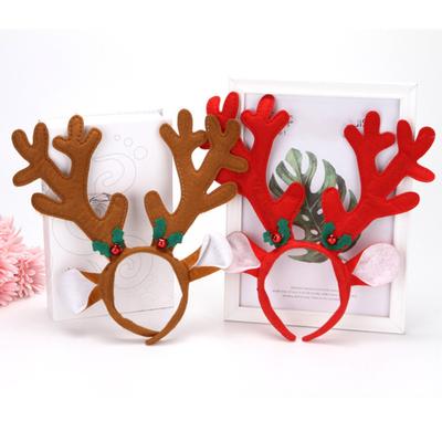 Christmas Headbands Cute Reindeer Antlers Headbands with Bell Christmas Animal Ear Hair Bands for Women Holiday Party Cosplay