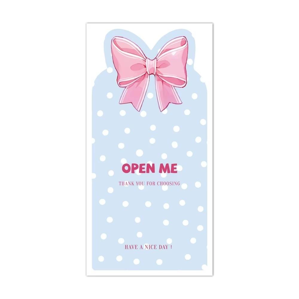 50 Pcs Bow Shape Sealing Stickers Pink Personalized Stickers Self-Adhesive Stickers For Packaging