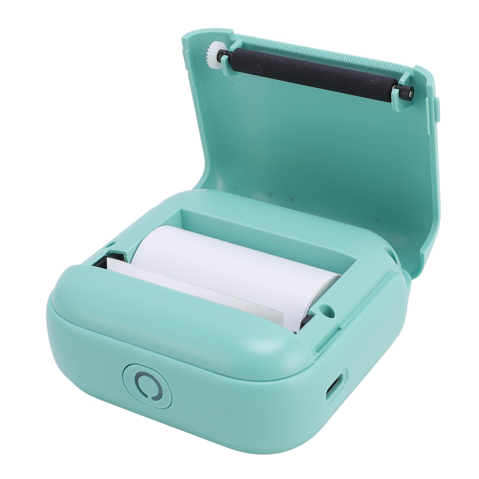 

Маленький термопринтер BT 203dpi портативный карманный принтер для печати фотографий и заметок на неверных вопросах зелёный