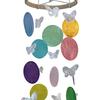 Wind Chime for Outside Ocean Theme Hanging Butterfly Windchime with Round Shells for Patio Garden Decor Gifts for Women Mom Wife