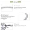 Yinziyun S925 Silver Bracelet for Women - Eternal Love Korean Style, Simple, Fashionable, DIY Basic Design (Model SCB105)