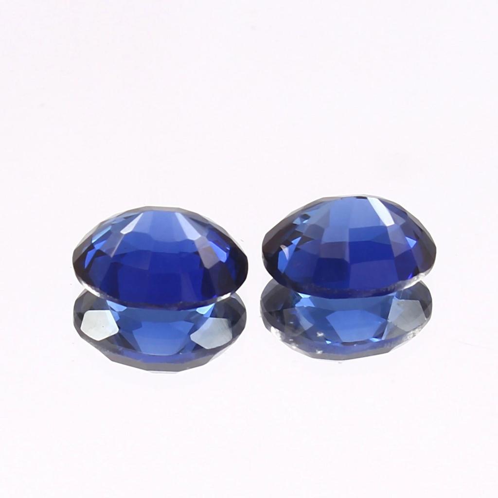 Natural Royal Blue Sapphire Loose Gemstone Sri Lanka Twin 18 ct Oval Shape September Birthstone Gift
