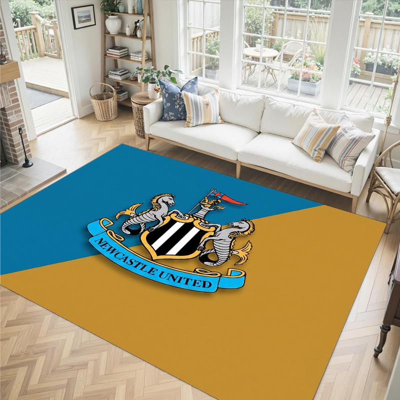 Newcastle United Football Design Welurowy Kryształowy Dywan Przytulny Nie?Antypoślizgowy Dywan Wzorzysty Do Sypialni Salonu Przedpokoju