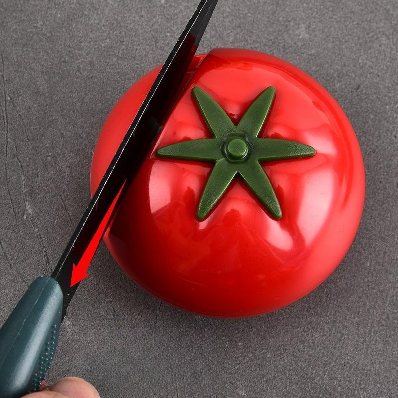 Creative and Cute Tomato Mini Knife Sharpener, Household Manual Portable Tomato Knife Sharpener, Kitchen Quick Whetstone