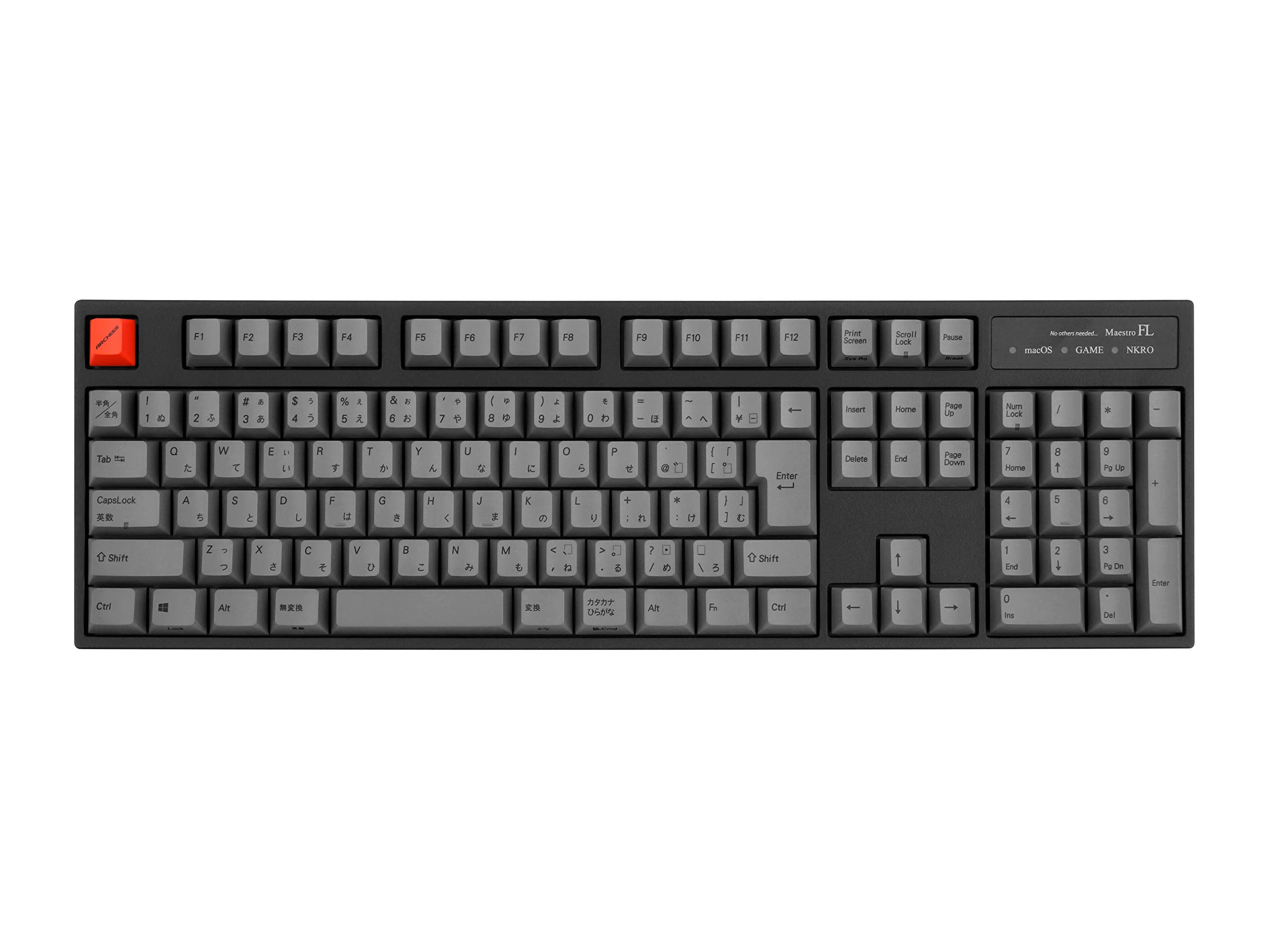 

AS-KBM08/SRGBA Silent Red Axis ARCHISS MaestroFL Mechanical Full Keyboard