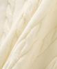 Seteo (W) Cable Collar Half Knit Cream