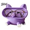 PLA Plastic Organizer Cartoon Pig Glasses Holder 3D Printed Phone Stand Desktop Organizer Stable Decorative Ornament for Office Desk And Bedside