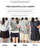Women's Coffee Pleated A-Line Short Skirt - High-Waist, Slimming, Anti-Exposure Academic Style for Autumn 2025.