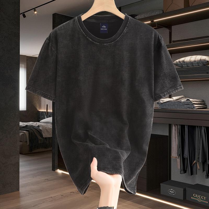 Damen T-Shirt mit kurzen Ärmeln, Rundhalsausschnitt, Hip-Hop-Stil, Bedrucktes Oberteil, Vintage-gewaschene Baumwolle, Lässiges T-Shirt