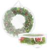 Heavy Duty Wreath Storage Bag 24 Inch,Christmas Wreath Storage Container Transparent,Waterproof Plastic Material Wreath Holder Storage,Holds Wreaths