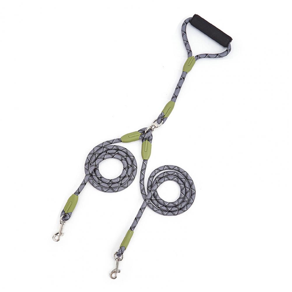 Dog Leash with Secure Connection 360-degree Rotary Clamp Design Leash Hands-free Dual Dog Leash Set for Medium Dogs