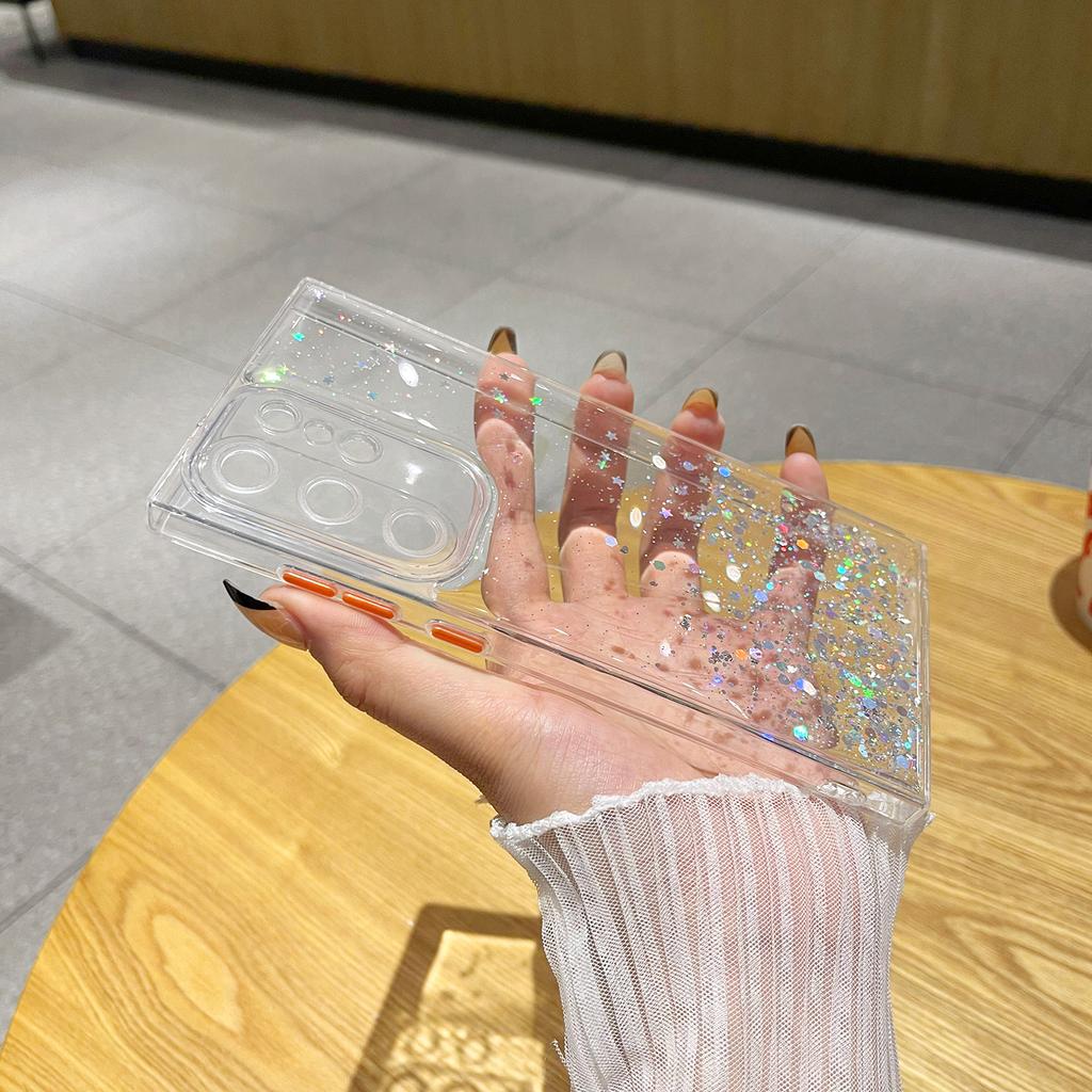 Luxury Glue Glitter Gradient Phone Cases For Samsung Galaxy S23Ultra S23 S22 Plus Clear Epoxy Soft Covers