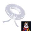 Clown Cosplay Choker Viktorianische Renaissance Rüschen Weißes Netz Falscher Kragen Abnehmbare Halskrause für Kinder Mädchen Halsbekleidung