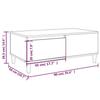 VidaXL Coffee Table Smoked Oak 90x50x36.5 Cm Engineered Wood 821113