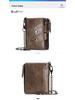 Cow Captain Vintage RFID Men's Trifold Zipper Wallet - Genuine Leather & Top Layer Cowhide