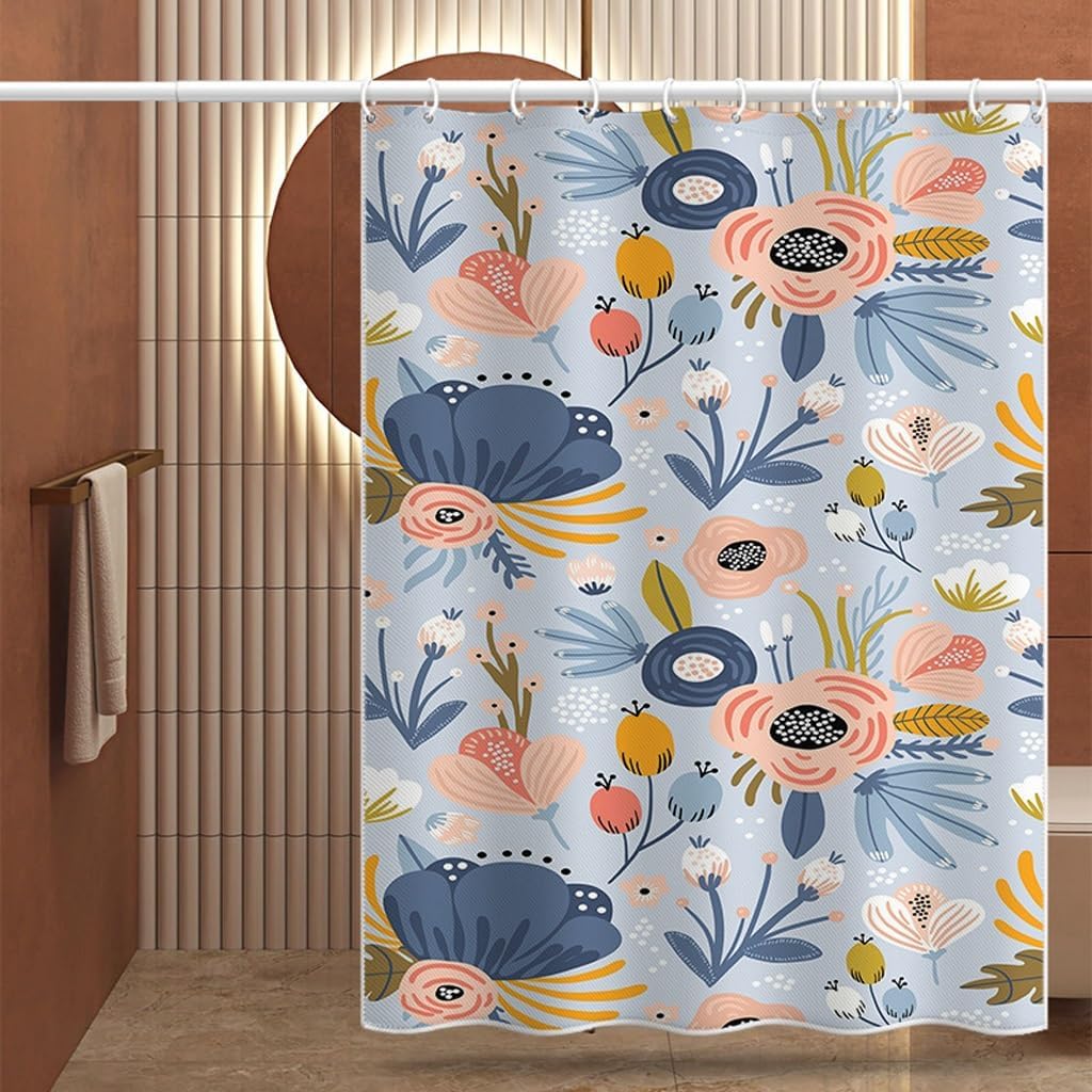 

1 Piece Of Beauty Salon Partition Curtain, Bathroom Retro Hand-Painted Flower Door Curtain, Punch-Free Model Room W60H190(CM)-1 Pcs
