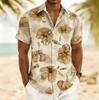 Hawaiian Floral Short Sleeve Shirt, Great for Beach Vacations