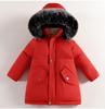 2023 Fashionable Korean Style Girls' Thickened Fleece-Lined Winter Parka Coat