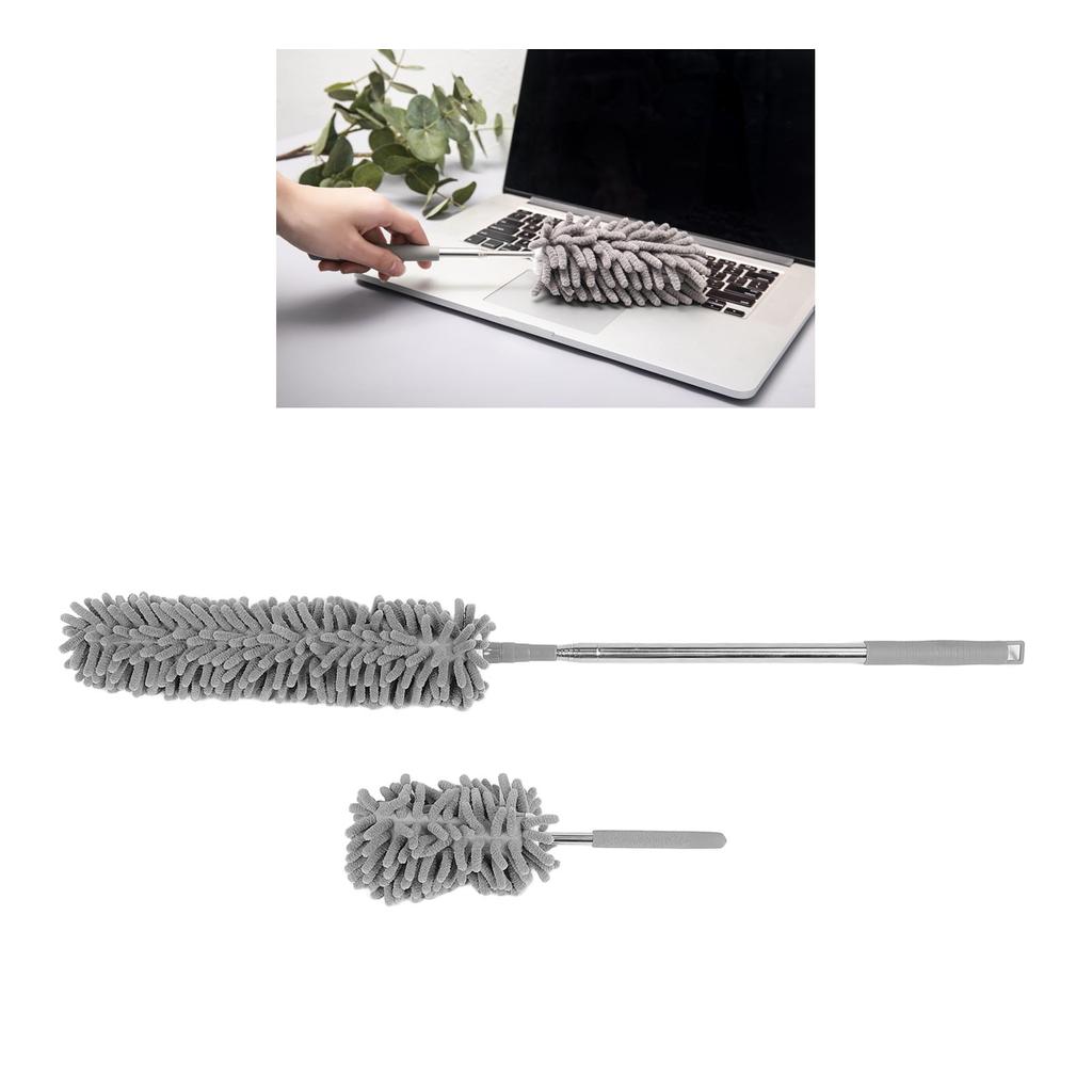 4PCS Microfiber Duster Set with Extension Pole Dust Removal Efficient for Furniture Ceiling Fan Cars