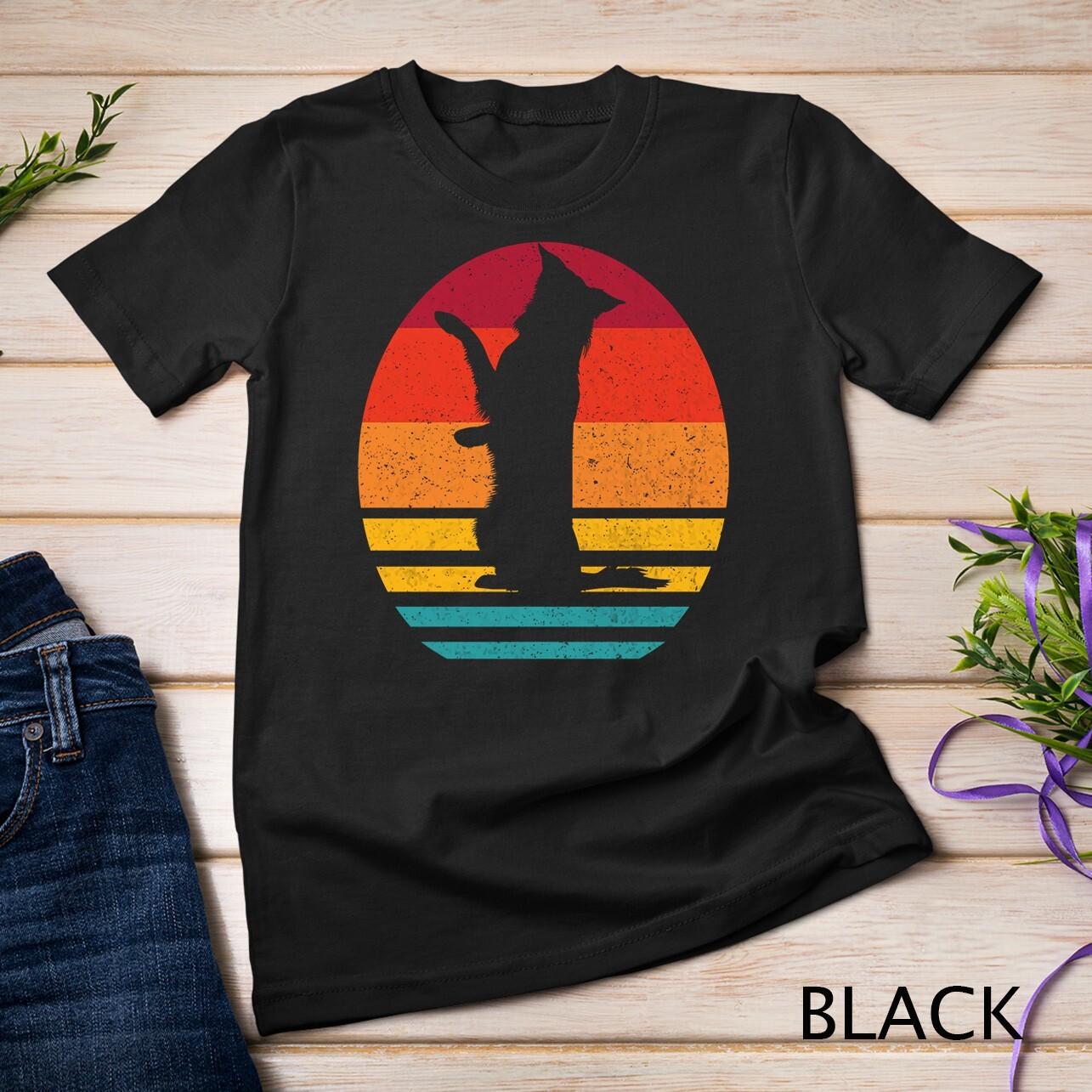 Vintage Border Collie Silhouette Design Dog Lover Unisex T-Shirt Mens Womens Tees Top XL
