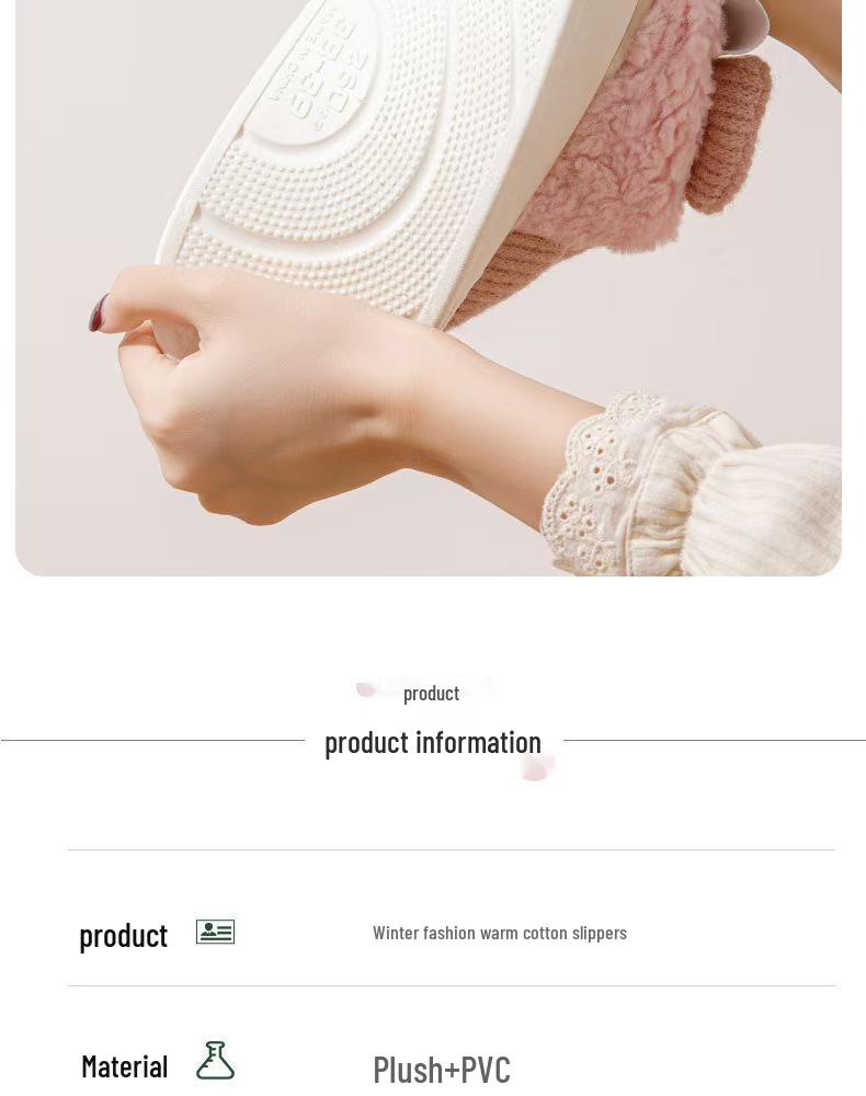 Women's Winter Bowknot Cotton Non-Slip Slippers